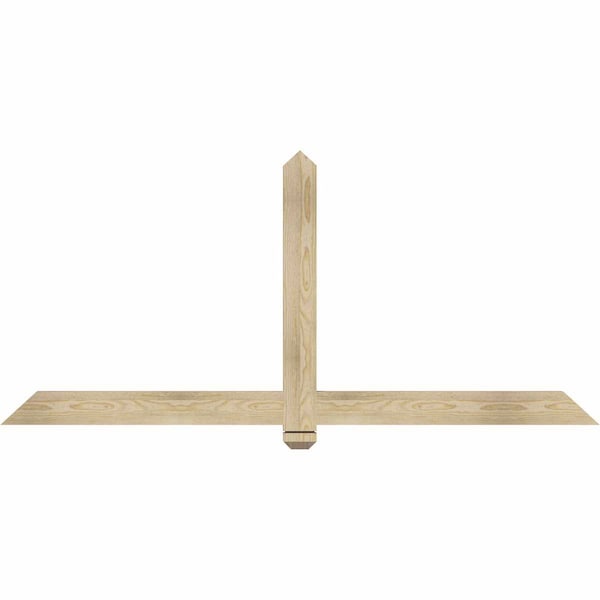 Ekena Millwork Eugene Rough Sawn Timber Gable Bracket, Douglas Fir, 72"W x 33"H x 2"D x 4"F, 11/12 Pitch GBW072X33X0204EUG00RDF - main